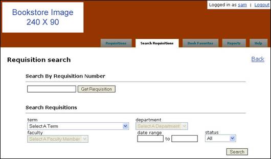 Figure 1: Requisition Search