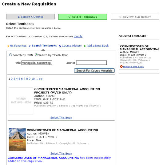 Figure 11:  Title Added to Requisition