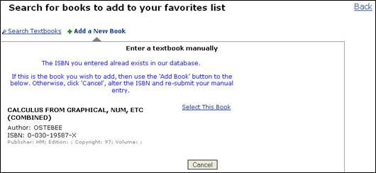 Figure 4:  ISBN Warning