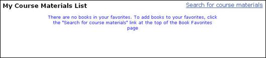 Figure 1: Search for Course Materials Link