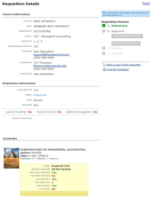 Figure 22: Requisition Details